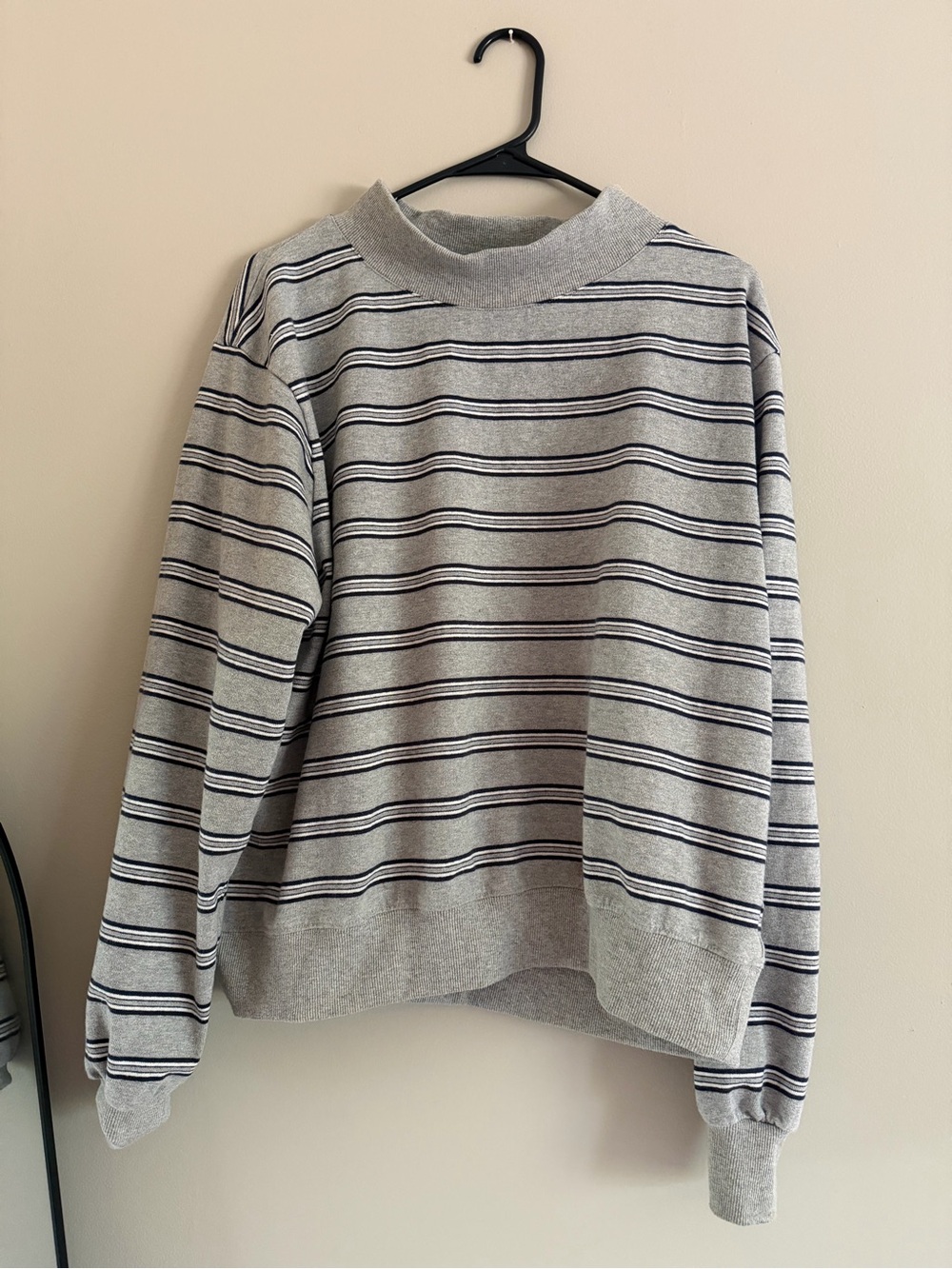 Parke striped mock neck